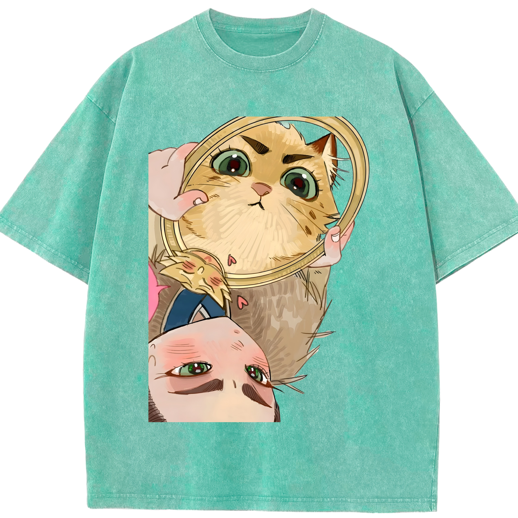 （画像用） Ne Zha 2 ナタ 魔童の大暴れ 綿100% ヴィンテージ風 半袖Tシャツ（フロントプリント）
